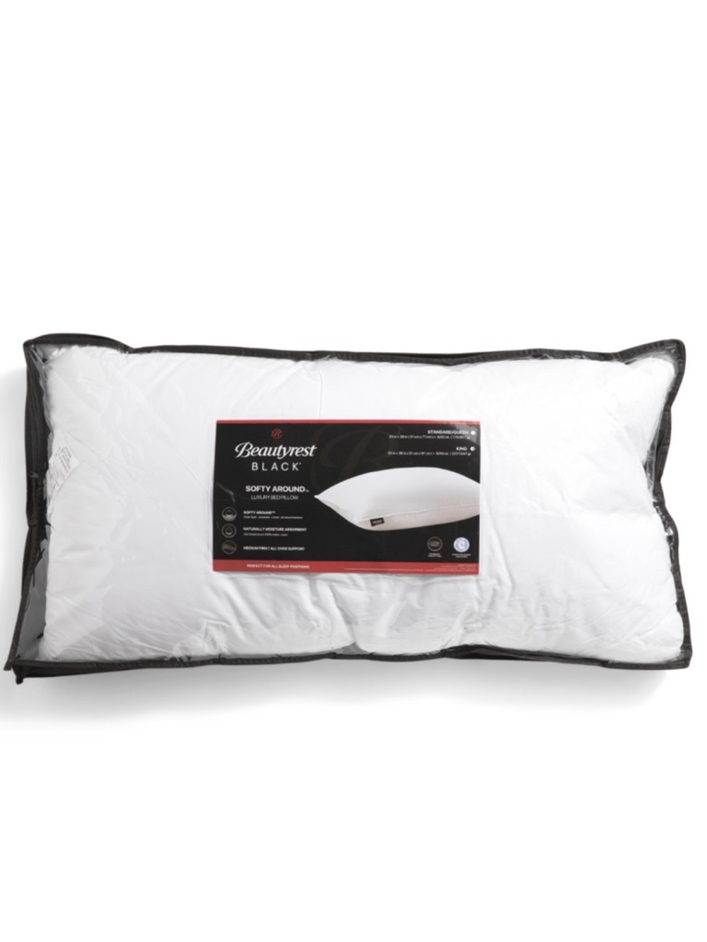 🎉LAST CHANCE🎉BEAUTYREST BLACK Luxurious 20x36‎ Down And Feather Blend Pillow